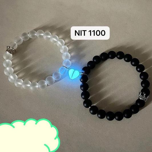 Glow in the dark lover bracelets