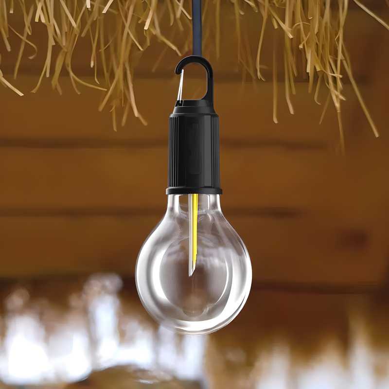 Decorative Hanging Tent Lamp Bulb with 3 Modes for Camping Pack of 1